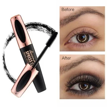 

ibcccndc 4D Silk Fiber Eyelashes Lengthening Mascara Waterproof Long Lasting Lash Black Eyelashes Extension Make Up 3D Mascara