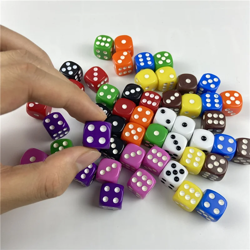 Drinking Dice Acrylic 100Pcs/Lot game dice dice set acrylic dice for Party Playing Game