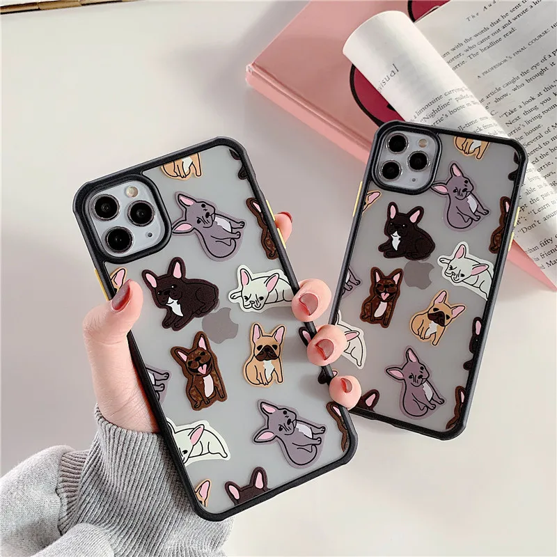 Милый чехол для телефона с рисунком бульдога iphone 7 8 plus X XR XS Max 11 Pro модный