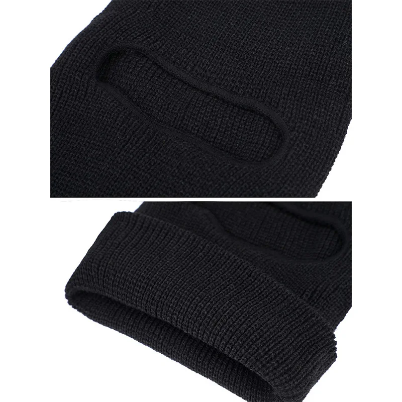 2021 New Unisex Ski Mask Winter Warm 1-Hole Knit Hat Full Face Cover Balaclava Cap Funny Party Beanies Riding Hats winter beanie