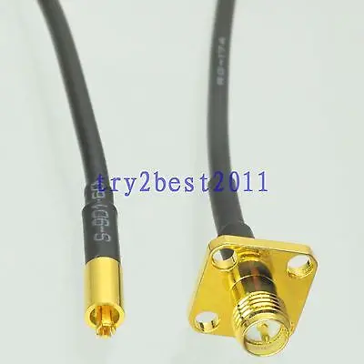 

DHL/EMS 50 Sets RG174 Mc-Card plug pin to RP-SMA plug pin Flange RF Jumper pigtail Cable 6inch -C1