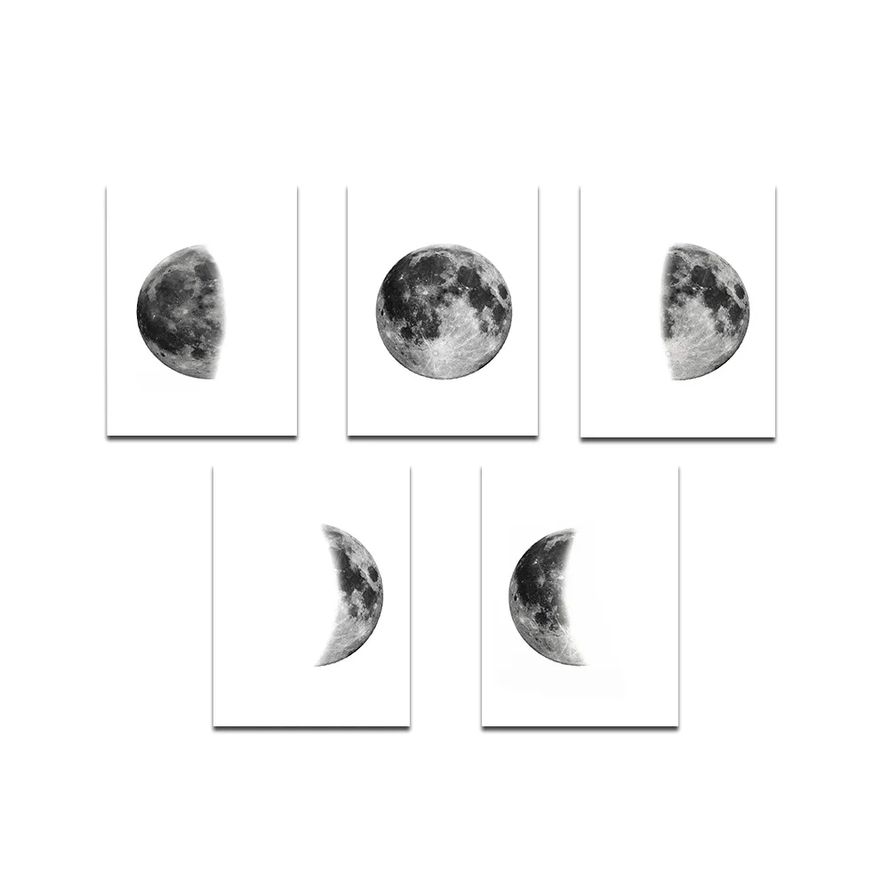 Modern Abstract Art Picture Home Decor Nordic Moon Phases Period From