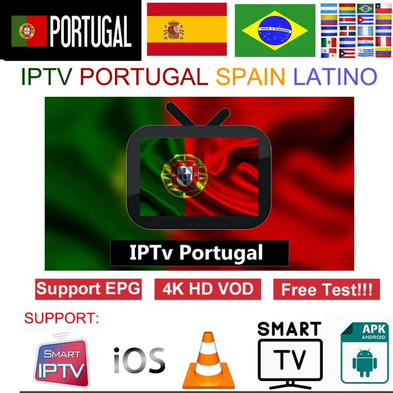 HD IPTV Португалия Испания Европа один год португальский Бразилия M3U подписка 400