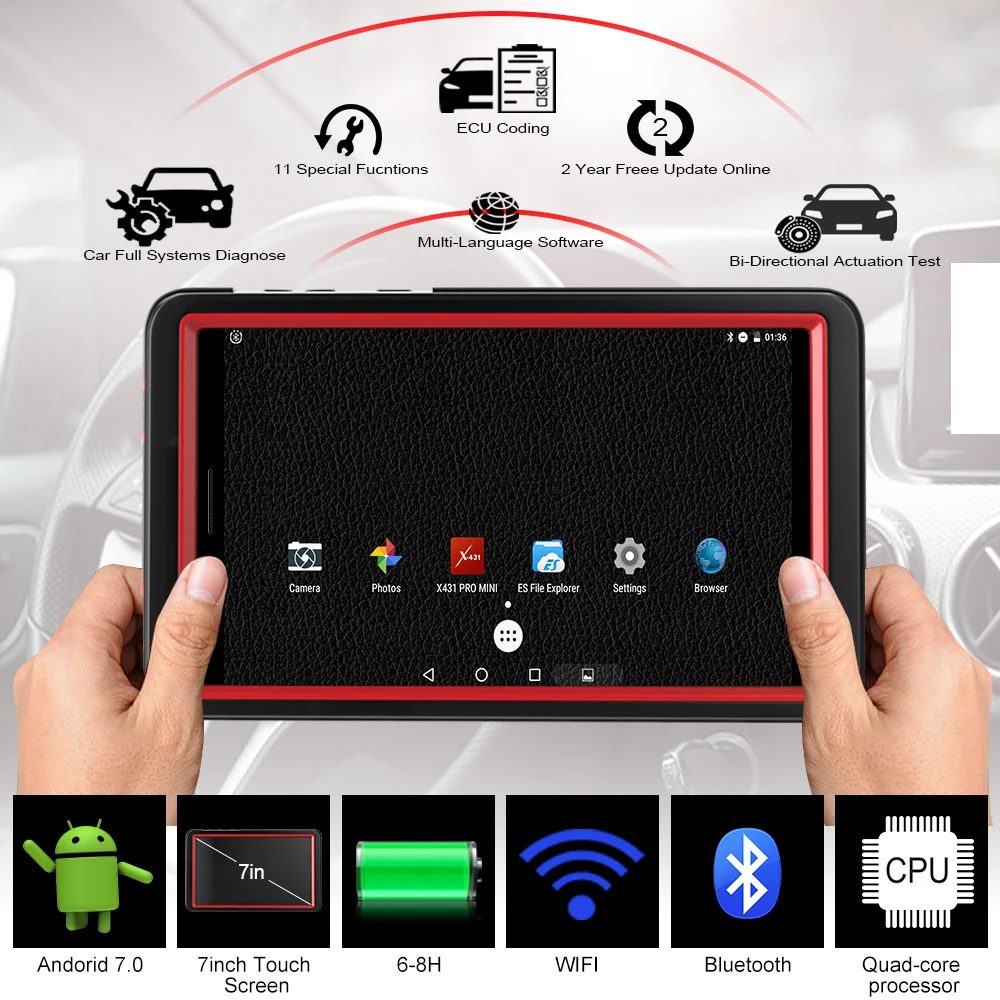 Launch X431 PRO мини OBD2 автомобильный сканер диагностический инструмент ECU кодирующий инструмент ODB2 полная система автомобильный ридер launch X431V X431 V