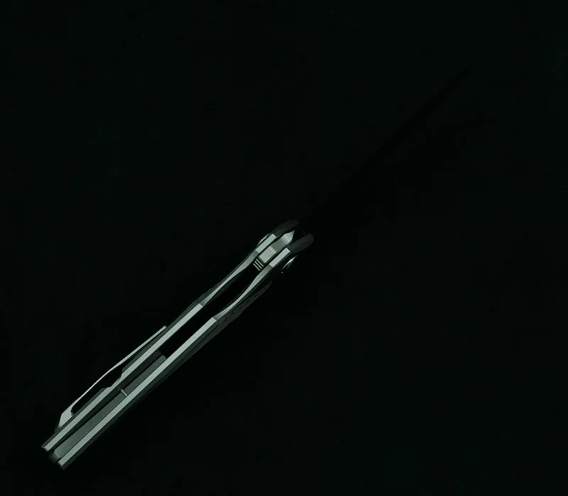 Складной нож LEMIFSHE M390 с лезвием и флиппером рукоятка из титанового сплава