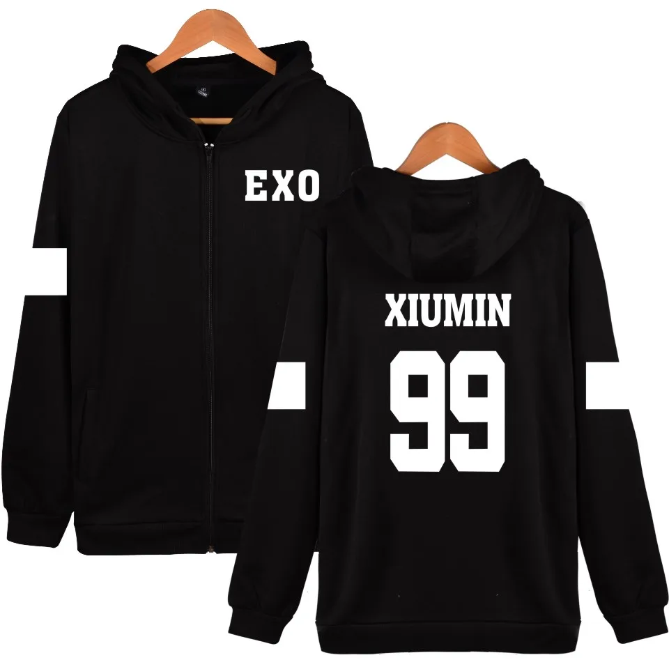 KPOP Корейская команда EXO толстовка с капюшоном для женщин хлопок популярный идол