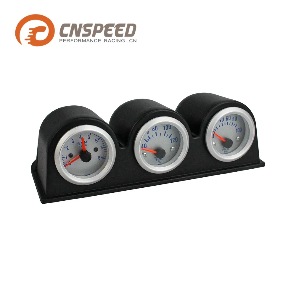 

Car Modified 2-Inch 52 Mm Revolving Speed Water Temperature Oil Pressure Gauge Triple Combination Table jiahe di zuo Kit