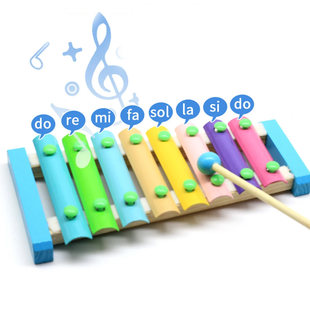 

New Music Instrument Toy Wooden Frame Xylophone Children Kids Toys Baby Educational Funny Gifts With 2 Mallets