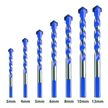 

7Pcs 3-12mm Triangle Drill Bit Set Multifunctional Glass Ceramic Tile Drill Bit Concrete Brick Wood Metal Drilling Tools