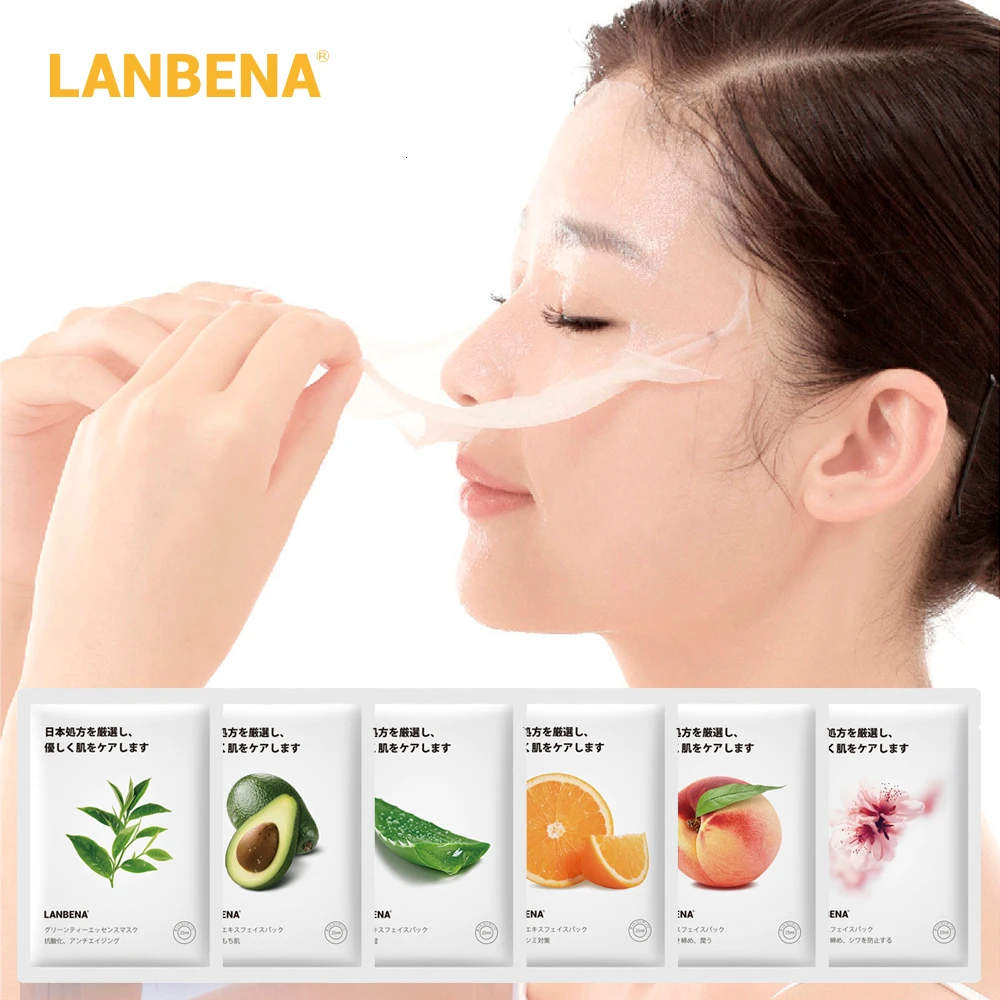LANBENA маска для лица фруктовый завод маска для лица Китай отбеливание увлажняющее масло контроль угрей удалить свежий лист Корея уход за кожей