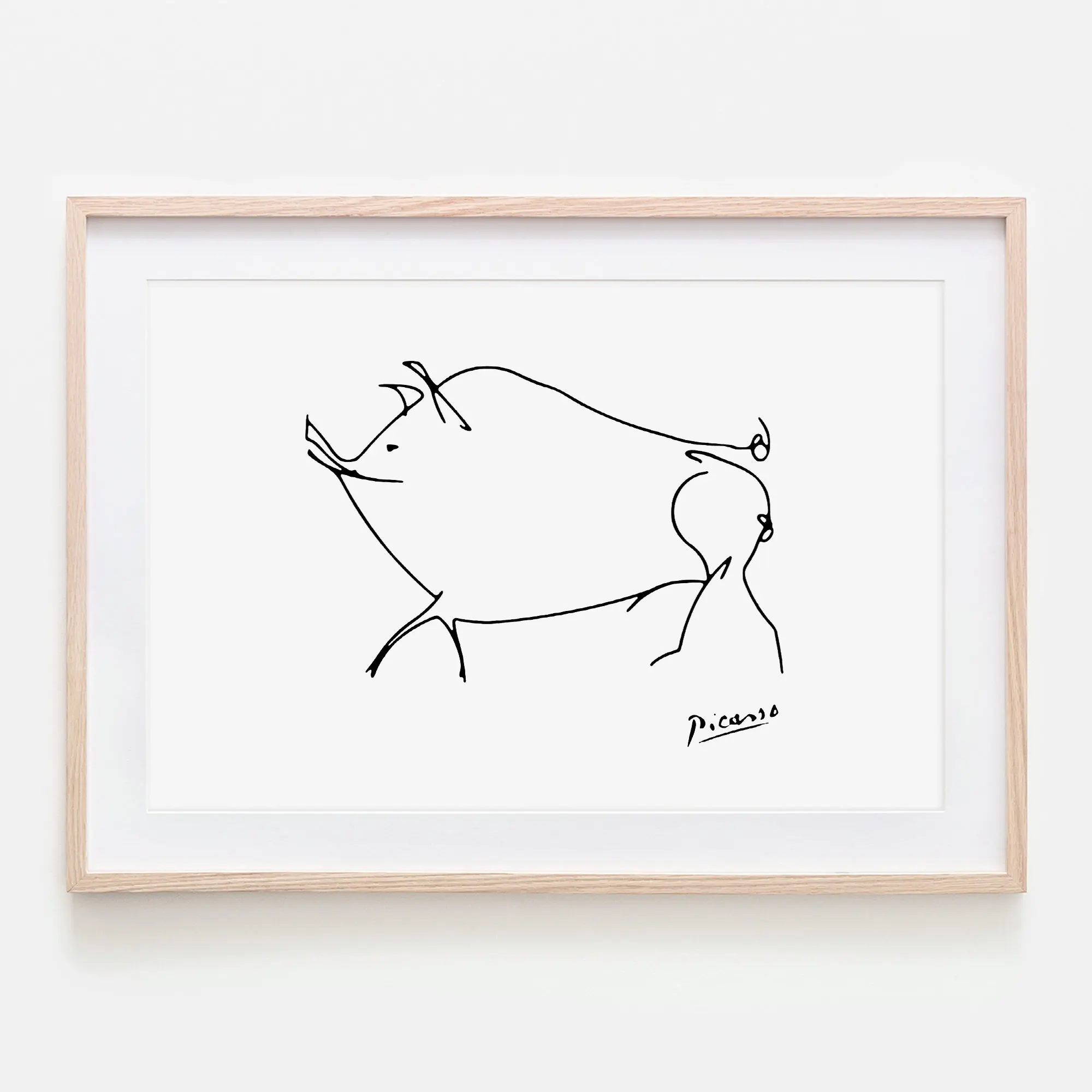 Picasso Pig Wall Art Line Drawing Print Picasso Printable Picasso Animal  Print Picasso Poster Picasso Sketch Print Modern Farmho - Painting &  Calligraphy - AliExpress