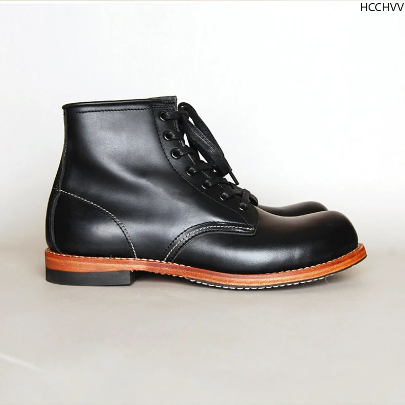 men's handmade vintage leather ankle boots