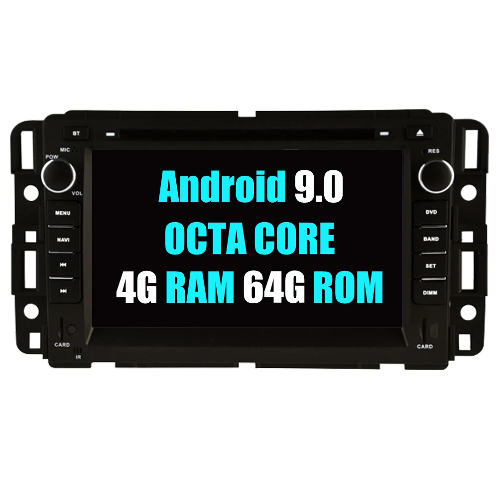Perfect Car Multimedia Player for GMC Yukon XL Denali Acadia Sierra Outlook Vue Tahoe Android 9.0 Octa Core 4G+64G DVD Radio Navigation 2