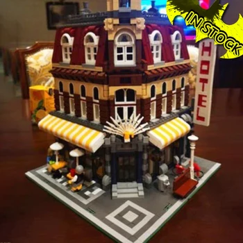 

In Stock 15002 Cafe Corner 2133Pcs Creator Street View Model Building Blocks Compatible with 10182 Kids Education Toys