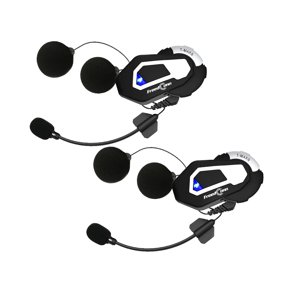 (Double Packing)FreedConn T-Max Motorcycle Group Talking System 1000M 6 Riders Buletooth Intercom Headset