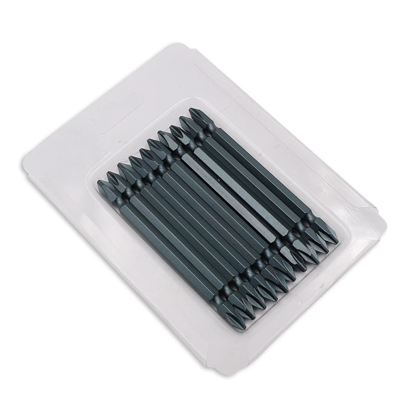 GTBL Steel Hardened Double Cross Wind Head 100Mm 1/4 with Magnetic Double Head Electric Screwdriver Pneumatic Batch Tsui