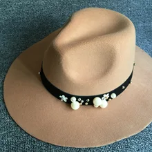 Жемчужная шляпа с плоским верхом, Корейская стильная Осенняя шерстяная уличная шляпа с козырьком, необычная нейтральная Модная Удобная шапка