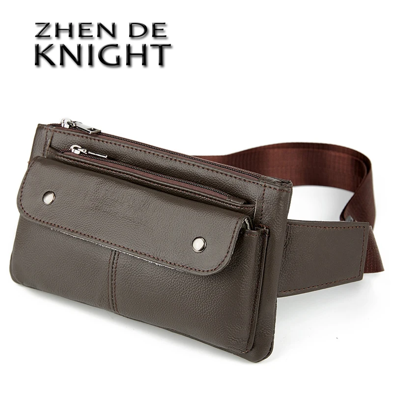 Поясная Сумка мужская из натуральной кожи многофункциональный кошелек на ремень забавная Сумочка с мягкой