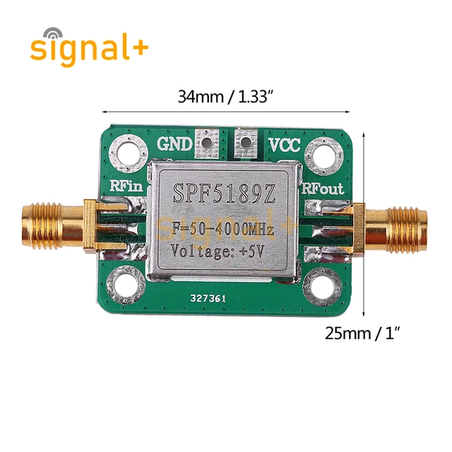 LNA 50-4000MHz RF Low Noise Amplifier Signal Receiver Module Shield Board  for Arduino SPF5189 NF = 0.6dB inm - AliExpress