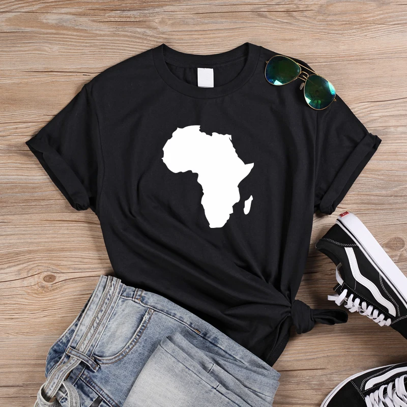 Onseme Africa Map Graphic T Shirt Melanin T Shirts Women Streetwear Harajuku Tee Tops Feminist Tees Black Culture Tshirt