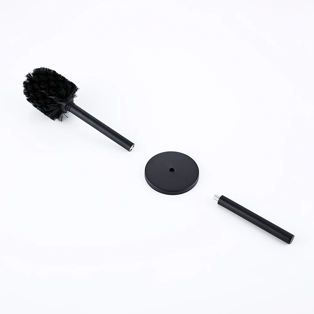 Toilet Brush Set Bagnolux Stainless Steel Gray Round With Protective Bucket Toilet Brush WC Durable Type Bathroom Accessories toilet brush set