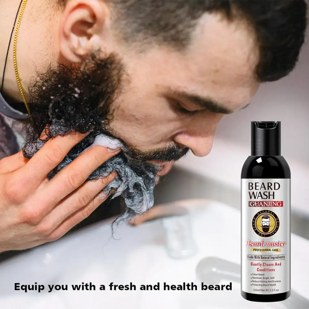 100ml Men Beard Wash Beard Shampoo Deep Cleansing Nourishing Beard Hair Cleanser Vitamin Essence Repair Beard Shaping Supplies 100ml Men Beard Wash Beard Shampoo Deep Cleansing Nourishing Beard Hair Cleanser Vitamin Essence Repair Beard Shaping Supplies