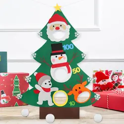Набор игрушек Toss для игр, висячий войлок, Рождественская елка, баннер с 3 шт., Песочник, шары, открытый метание, вечерние украшения