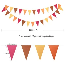 Elegant Champagne Gold Party Banner Garland for Celebratory Decorations (Red Yellow Brown)