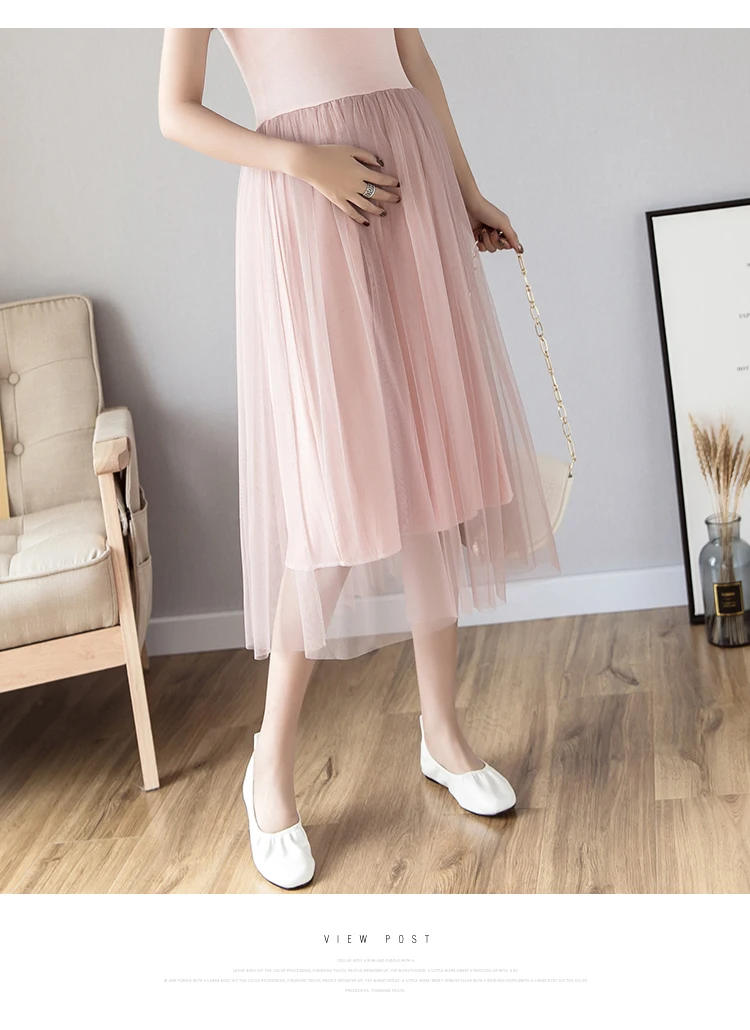 Maternity Clothes Spring And Summer New Style Modal Mock Two-Piece Gauze Pregnant Women Vest Skirt Base Long Skirts