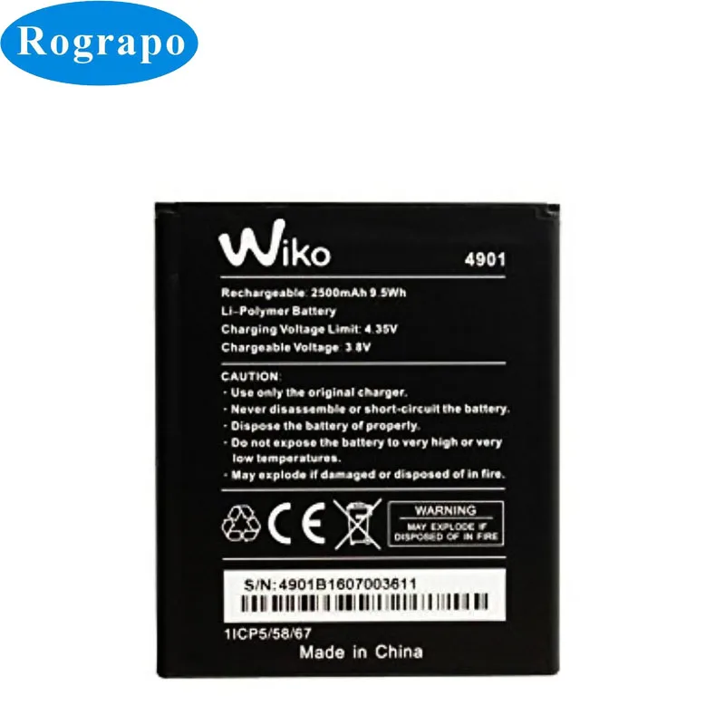 

Новый 2500mAh 4901 запасной аккумулятор для Wiko 4901 мобильный телефон + подарок