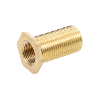 

uxcell 1 Pcs Brass Threaded Pipe Fitting G1/2 Male x G3/8 Female Hex Bushing Adapter 43mm Length for Home Garden DIY