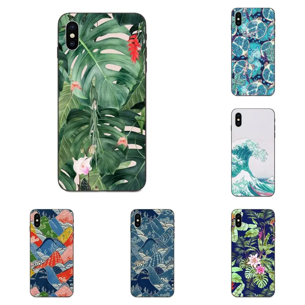 Мягкие чехлы для Galaxy A10S A20S A2 Core A30S A40S A50S A70S A90 M10 M30S M40 Note 10 Plus тропические растения |