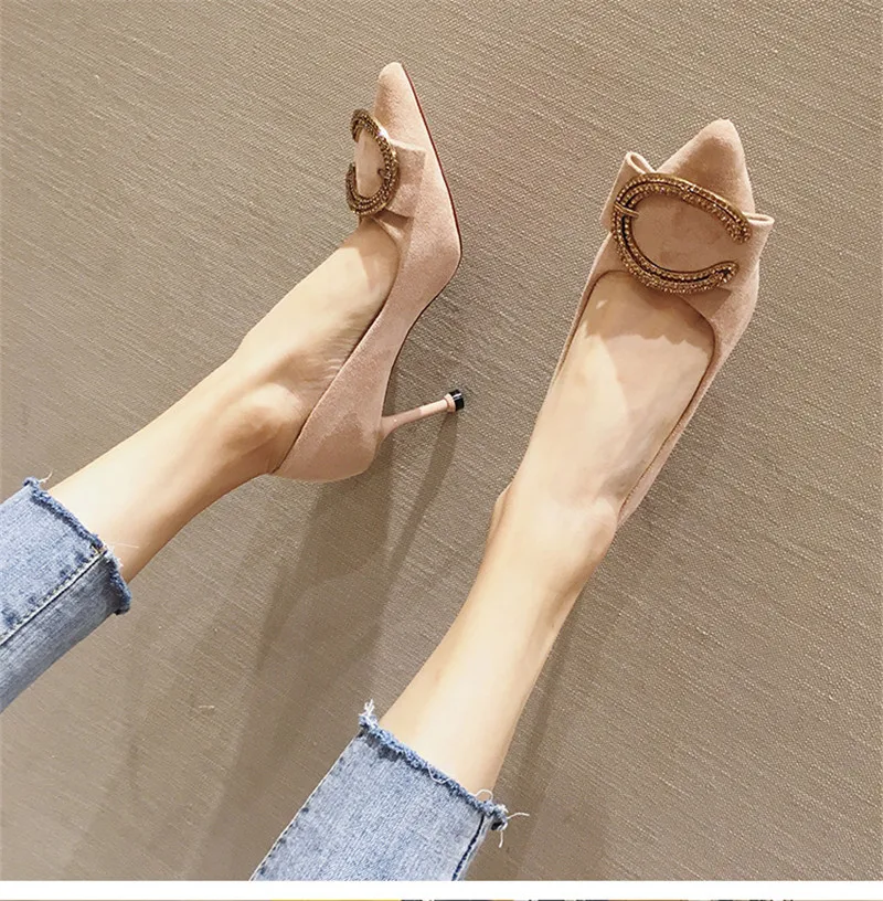 Womens Shoes High Heels Party Wedding Crystal Sexy Pumps Korean Fashion Elegant Shoes