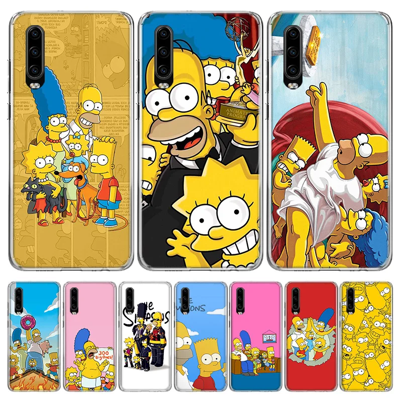 Семейный телефонный чехол The Simpsons для Huawei P40 P30 P20 Mate 30 20 10 Pro P10 Lite P Smart Z + 2019