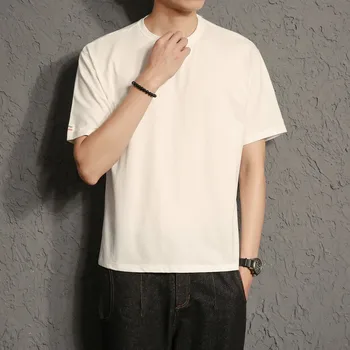 

spring and summer men's T-shirt beads Paul embroidery business lapel men's short-sleeved T-shirt shirt