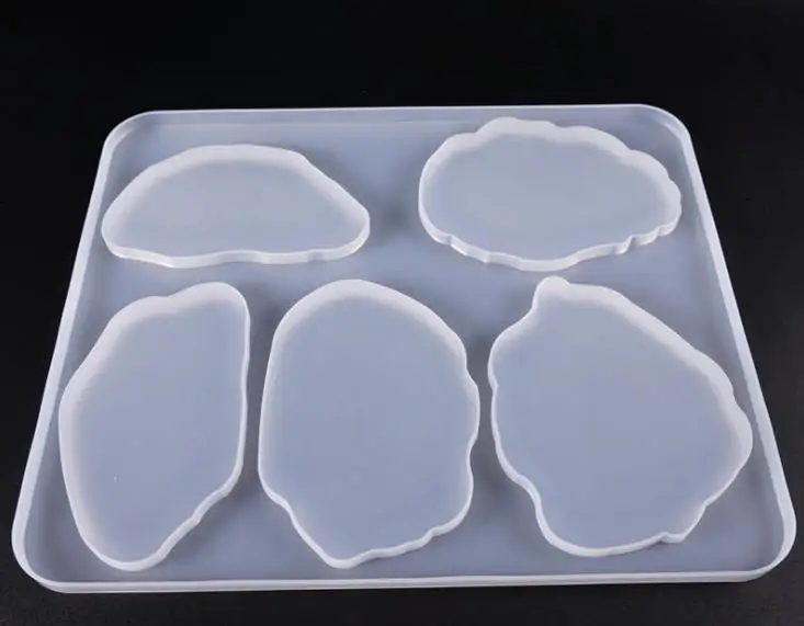 

New Transparent Silicone Mould Dried Flower Resin Decorative Craft DIY Irregular coaster Mold epoxy resin molds for jewelry