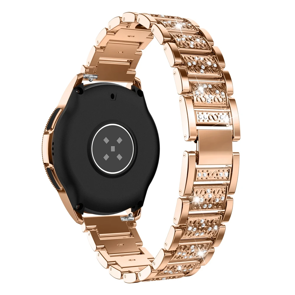 Rhinesone браслет из нержавеющей стали для samsung Galaxy Watch 42 мм металлический ремешок для samsung Active/gear S2 20 мм