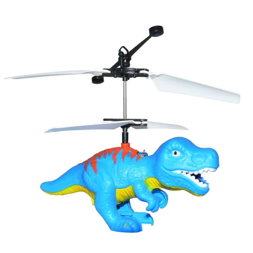 Электрическая радиоуправляемая летающая игрушка Инфракрасный датчик динозавр модель вертолета светодиодный фонарик usb зарядка маленькая игрушка RC для детей hi