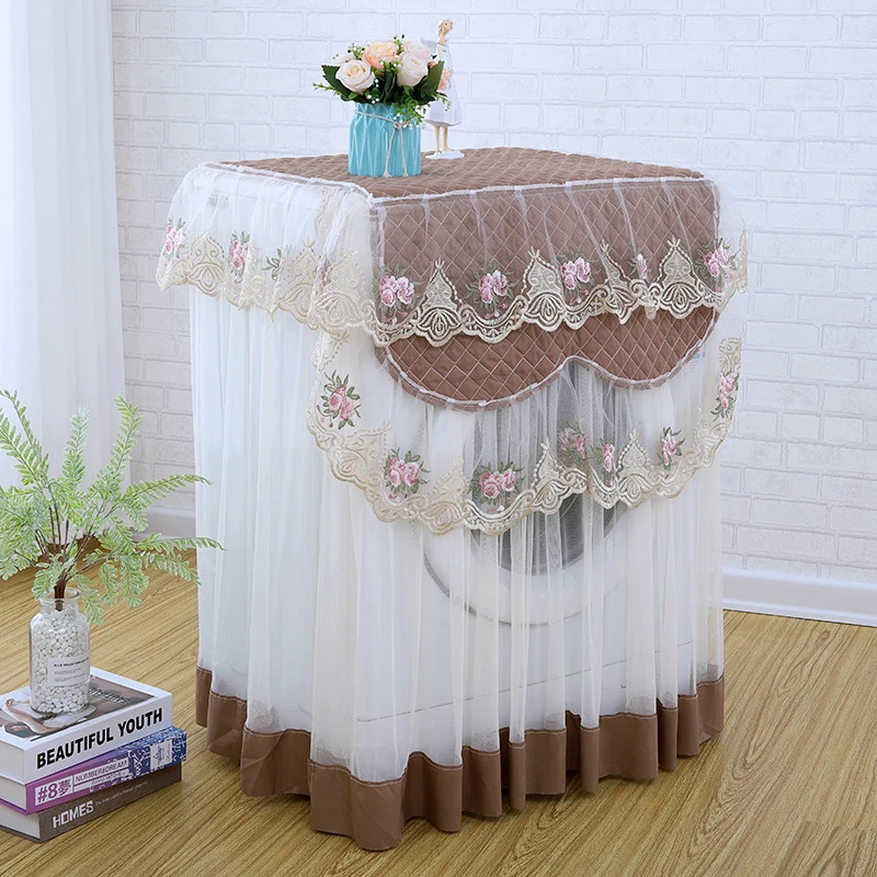 

Dustproof Lace Floral Washing Machine Dust Cover Protection Cover 60*60*85cm New Arrival