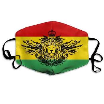 

Unisex Breathable Reggae Rasta Flag Lion Mouth Mask, Adjustable Earloop Anti Dust Pollution Face Mask for Running Cycling