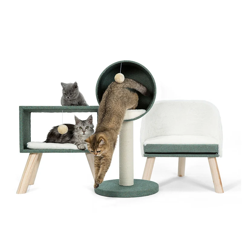 Cat Tree Tower Condo Sisal Scratching Posts With Jump Tower Cat Condo Sisal Scratching Posts
