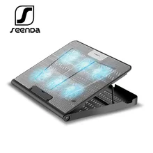 Seenda ноутбук кулер 2 USB шесть Вентилятор Охлаждающая подставка для ноутбука больше угла регулировки алюминиевого сплава ноутбук стенд компьютерный радиатор