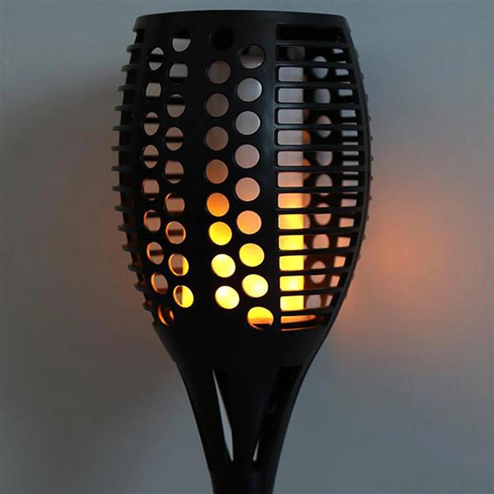 

96LED Torch Style Solar Energy Light Garden Warm White Light Wall Lamp with Light Control Home Night Light Decoration Products