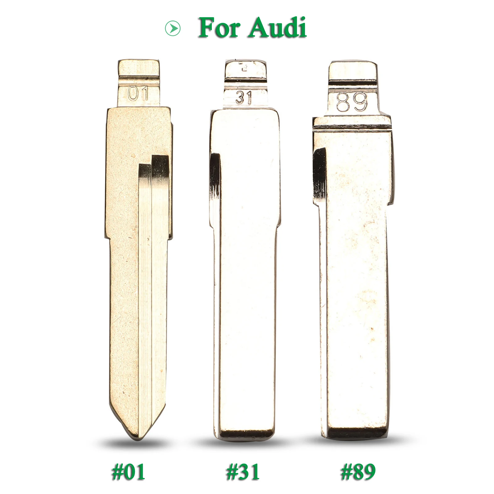 Jingyuqin 10Pcs Lama Chiave Pieghevole Per Auto Remota Per Audi 100 Gol B4 A2 A3 A4 A6 A6L A8 S5 Q7 Tt #01 #31 #89 Sostituzione Lama Chiave