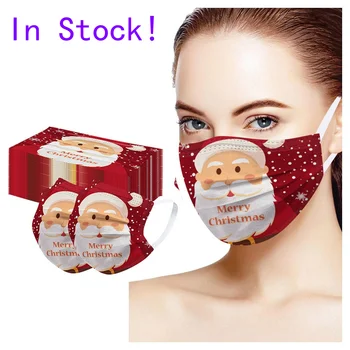 

50pcs Unisex Adult Face Mask Printed Mascarillas Soft Protective masks Breathable Respirator For Adults 3-layer Face Mouth Masks