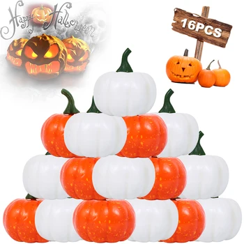 

Artificial Pumpkins Foam Pumpkins Kids Kitchen Toys Fake Vegetable DIY Craft Home Birthday Party Wedding Dining Room Decorative