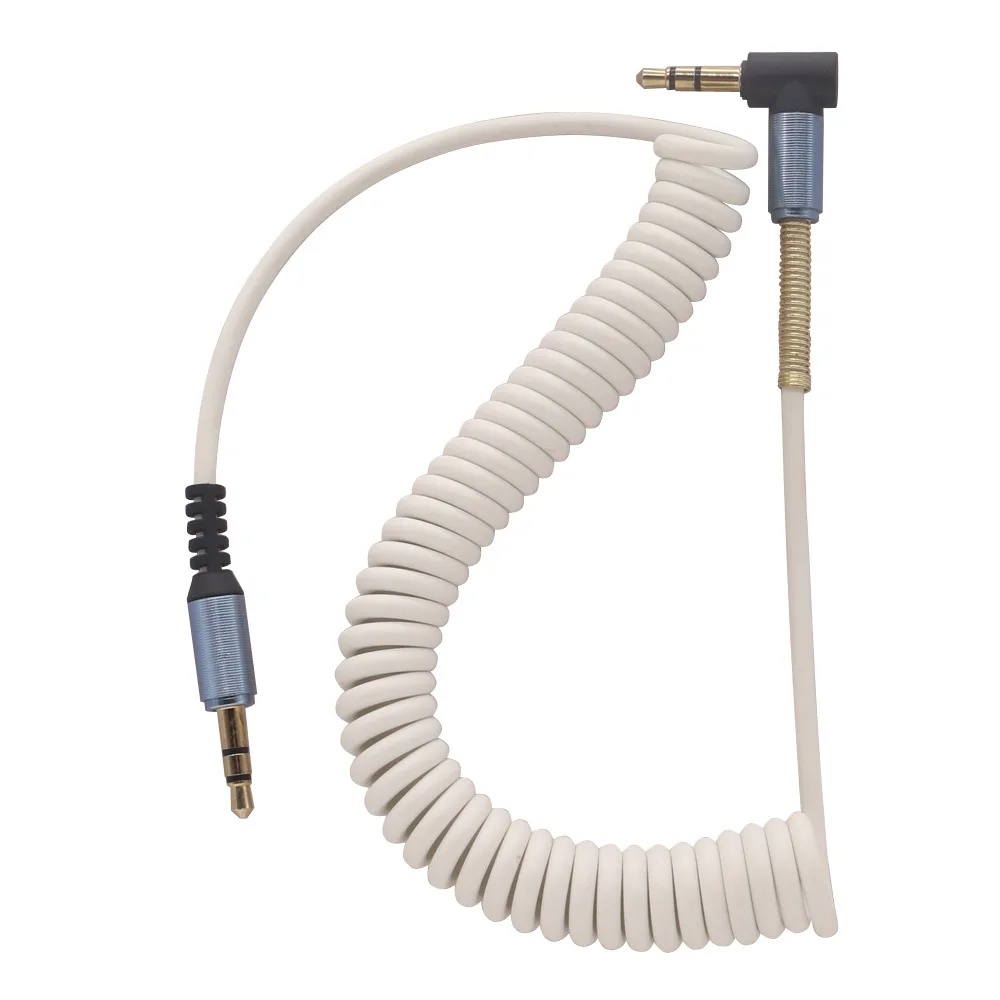 3.5 Jack Aux Cable 3.5mm Car Spring Audio Cable Gold Plated jack male to male speaker cables for Headphone Speaker audio cable audio speaker cable