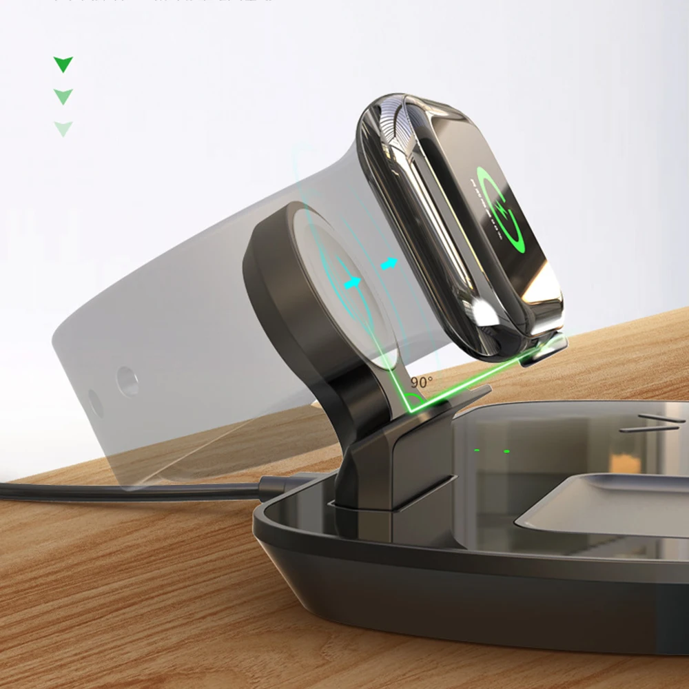 Fast Qi Wireless Charger Stand For IPhone 10W 3 In 1 Charging Dock For Apple Headphone Box Airpods 2 Airpods Pro