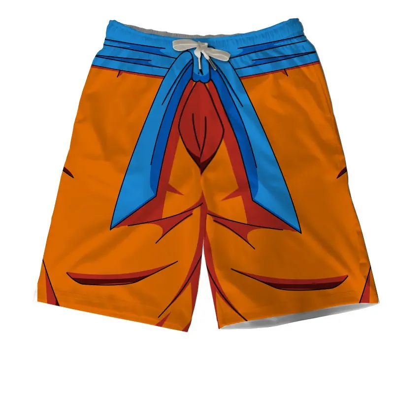 Dragon Ball Z Goku пляжные шорты мужские новые Повседневное свободные с модным принтом тонкие брюки для занятий спортом на улице, быстросохнущие дышащие летние штаны