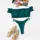 Romwe Sport Lettuce Trim and Strappy Thong Bikini Set Summer Wireless Off the Shoulder Sexy Bathing Suit Women High Cut Swimsuit
